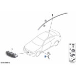 Prowadnica powietrza CHROM prawa BMW F32N F33N F36N - 51747465292