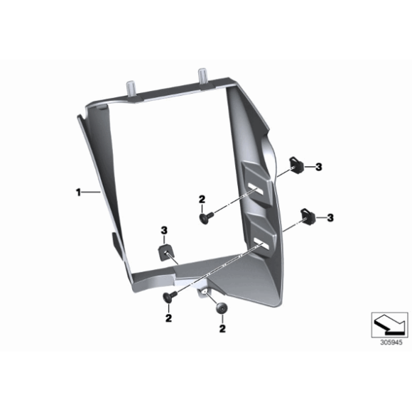 46638531526 Prowadnica kanał powietrza prawy BMW K50 R1200 GS - 46638531526 - Części oryginalne BMW Łódź | Sklep internetowy BMW