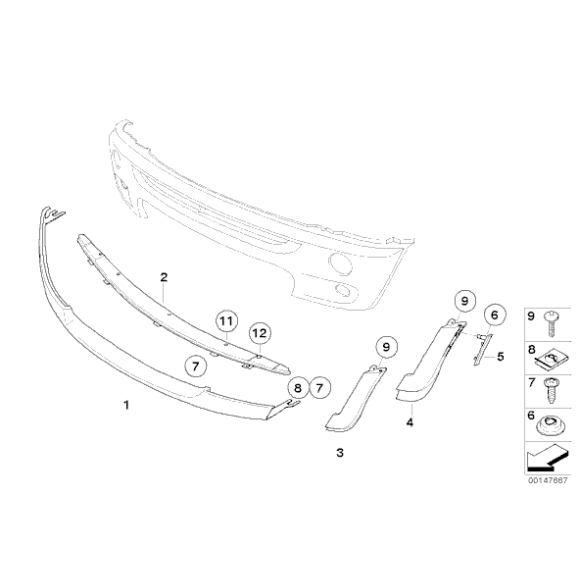 Osłona zderzaka przód MINI R52 R53 Cooper S - 51111504252