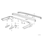Klamra mocowanie listwy zderzaka BMW E12 E21 E23 E24 E3 E30 E9 - 51111838076