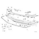 Listwa uszczelka uszczelniająca zderzaka przód BMW E24 628CSi 630CSi 635CSi M635CSi - 51111839358