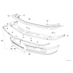Końcówka zderzaka przód lewa BMW E24 635CSi - 51111866409