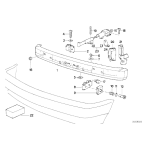 Uchwyt mocowanie zderzaka przód BMW E34 518 520 525 530 535 540 M5 - 51111944545