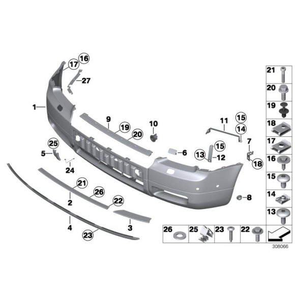 51111973721 Taśma mocująca wieszak uchwyt linka BMW E30 E34 E60 E63 E64 E90 F10 F11 - 51111973721 - Części oryginalne BMW Łódź | Sklep internetowy BMW