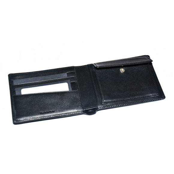 Portfel męski z kieszenią na monety skórzany BMW - 80212454667