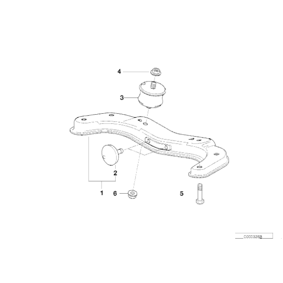 Poduszka skrzyni biegów BMW E36 E34 E32 E31 730i 740i 520i 525i 525tds 530i 540i 325tds 325td  - 23701141614