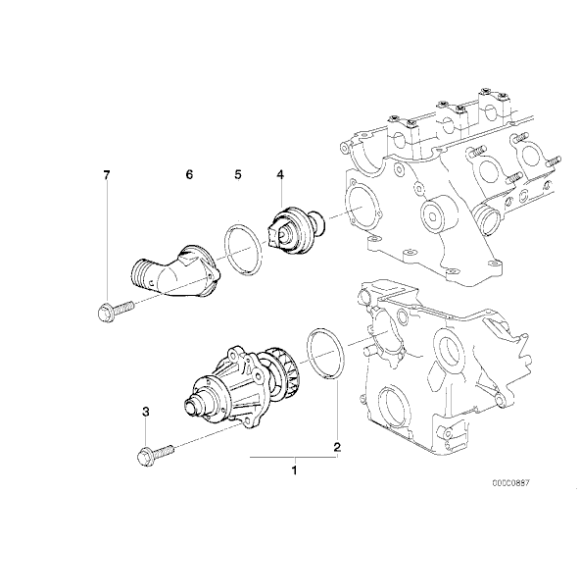 Pompa wody M41 M51 - 11510032679