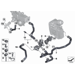 Pompa wody dodatkowa BMW F01 F07 F10 F11 F15 F16 F25 F26 730d 530d 535d 518d 520d 525d 25dX 40dX 35dX - 11538511748