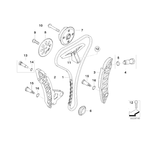 11318618317 Łańcuch rozrządu BMW E60N E63N E81 E87N E90 E91 F01 F10 Mini 1,6 1,8 2,0 3,5 2,3 2,5 - 11318618317 - Części oryginalne BMW Łódź | Sklep internetowy BMW