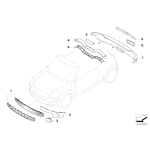 51112753661 Pierścień ozdobny halogenu lewy MINI R55 R56 R57 One Cooper - 51112753661 - Części oryginalne BMW Łódź | Sklep internetowy BMW