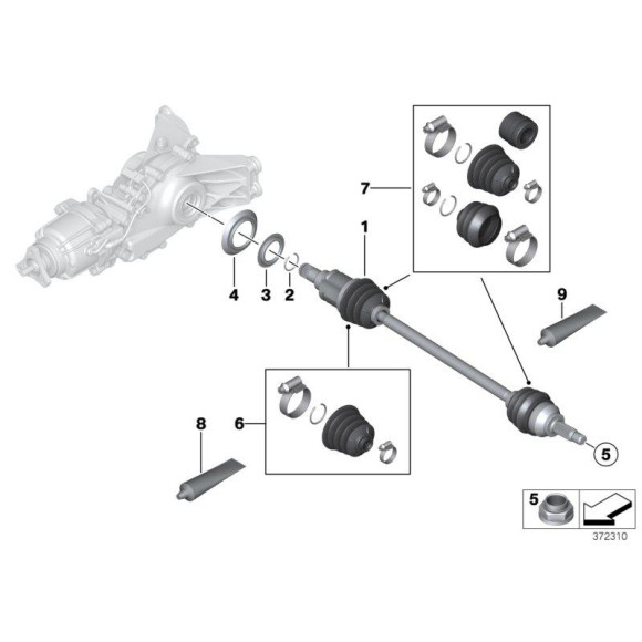 Półoś tył prawa MINI R60 R61 Cooper  - 33209813708
