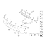 Mocowanie zderzaka przód prawe BMW E83 E83N X3 1,8d 2,0i 2,0d 2,5i 3,0i 3,0d 3,0si 3,0sd - 51113400920