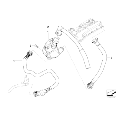 Separator oddzielacz oleju BMW E46 316i 318i X3 2,0i E87 120i E90 E91 320i N42 N46 - 11617503520