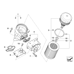 Pokrywa filtra oleju BMW E46 E60N E61N E81 E83 X3 E84 X1 E90 E91 E92 E93 316 318 320 116 118 120 520 - 11427508968
