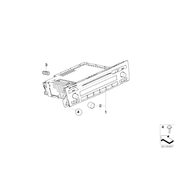 Pokrętło radia BMW Professional CD BMW E81 E82 E87 E88 E90 E91 E92 E93 - 65129284679
