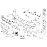 Osłona listwa zderzaka przód prawa chrom BMW E39 520 523 525 528 530 535 540 prod do 09.2000r - 51117005972