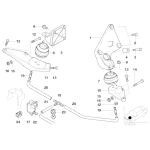 Poduszka gumowa prawa BMW E38 730d  - 22111096512