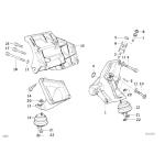 Poduszka silnika prawa BMW E31 E32 E34 840i 840Ci 530i 540i 730i 740i M60 - 11811094150