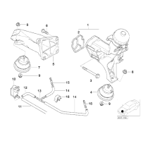 Poduszka gumowa lewa - 22116752741