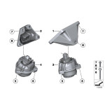Poduszka silnika lewa BMW F10 F11 520dX 525dX B47 N47N - 22117935143