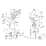 Poduszka silnika lewa BMW E38 730d M57 - 22116750069