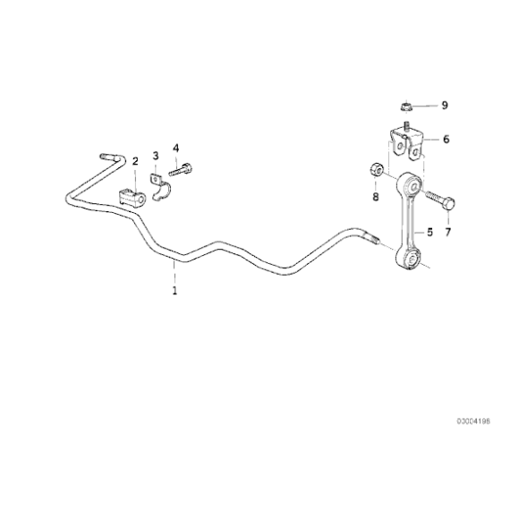 Łącznik stabilizatora tył BMW E30 E36 316 318 320 323 325 328 E28 E24 E23 - 33551126932