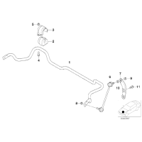 Guma stabilizatora przód BMW E39 520 523 525 528 530 24mm - 31351093263