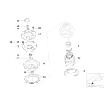 Poduszka amortyzatora przód BMW E46 E39 X3 316 318 320 330 520 523 525 528 - 31336752735