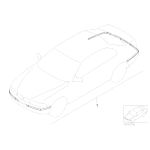 Listwa zderzaka przód prawa gruntowana BMW E65 E66 730d 735i 730i 745i 760i prod do 03.2005r -  51117043458