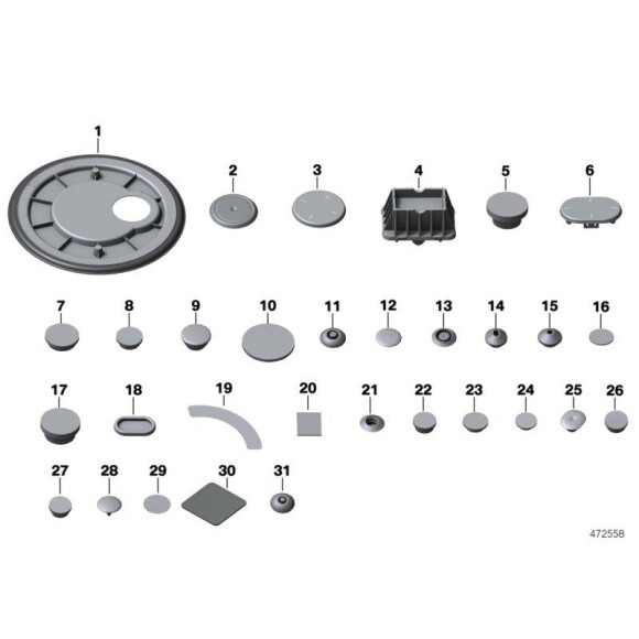 Podstawa podnośnika BMW E90 E91 E87 E81 E88 E82 X1 F10 F11 F06 F07 F13 F12 F48 F54 MINI - 51717123311