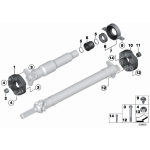 Podpora wału BMW E81 E84 X1 E87 E90 E91 F20 F30 F31 F34 116 118 120 123 130 316 318 320 325 328 330 335 - 26128615621