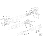 Podpora wału tył BMW E46 318td 318d 320td 320d M47 - 26121229682