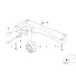 Poduszka skrzyni biegów BMW E83 X3 E84 X1 E90N E91N E92N 320xd 3,0i 3,0d 2,0i 18dX 20iX 20dX 25dX 28iX - 22313422956