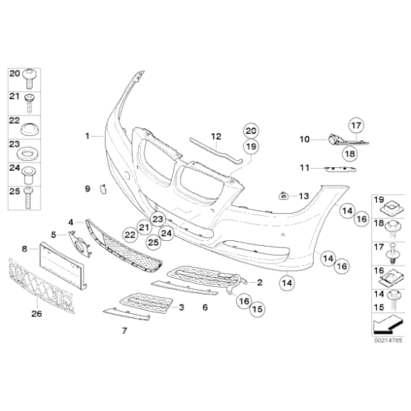 51117058448 Mocowanie ścianki bocznej, prawe - 51117058448 - Części oryginalne BMW Łódź | Sklep internetowy BMW