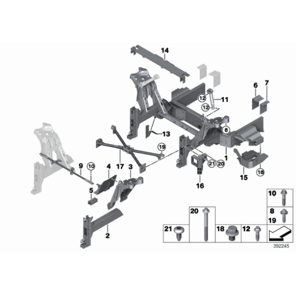 Podłużnica przednia prawa BMW I01 i3 - 39206867910