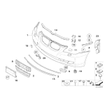 Uszczelka na zderzak przód BMW E60 E61 520 523 525 528 530 535 540 545 550 - 51117063835