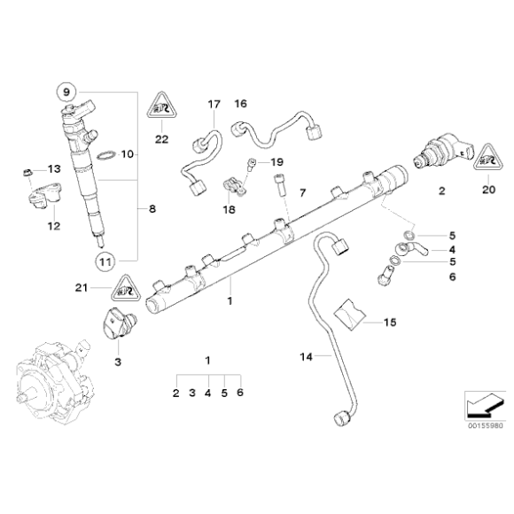 Czujnik ciśnienia BMW E46 E60 E65 X3 E87 E90 - 13537787167