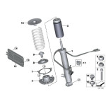 Podkładka sprężyny tył górna BMW E70 E71 F15 F16 X5 X6 28iX 30dX 25dX 25iX 35dX 35iX 40iX 40dX 50iX M50dX - 33536857006