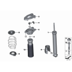 Podkładka sprężyny tył dolna BMW F39 F45 F46 F48 X1 MINI F54 F60 - 33536871665
