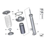 Podkładka sprężyny tył dolna BMW E70 E71 F15 F16 X5 X6 28iX 30dX 25dX 25iX 35dX 35iX 40iX 40dX 50iX M50dX - 33536857004
