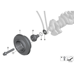 Podkładka amortyzatora drgań BMW E60 E61 E70 E71 E82 E84 E90 E91 E92 F01 F02 F06 F07 F10 F11 F16 F20 F80 F30 - 11238090136
