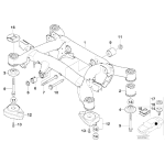 Tuleje belki tył BMW E39 sedan 520 523 525 528 530 540 - 33311091422