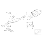 Uchwyt gumowy tłumika BMW E46 E38 E39 Z4 2,0 2,3 2,5 2,8 3,0 3,5 4,0 5,0 - 18211745426