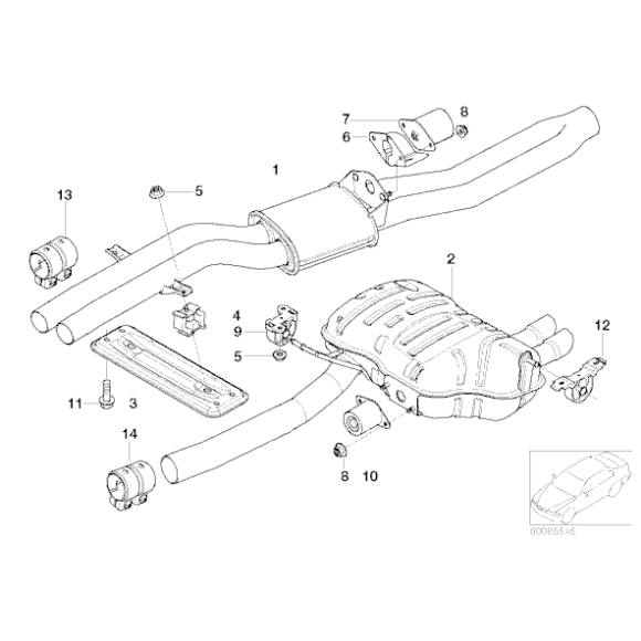 Uchwyt mocowanie tłumika BMW E46 F82 M4 F80 M3 316 318 320 323 325 328 330 - 18207503246