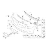 Osłona spryskiwacza gruntowana lewa BMW E85 E86 Z4 2.0i 2.5i 3.0i - 51117078261