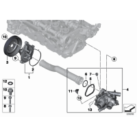 Pompa wody BMW F20 F21 F30 F31 MINI R55 R56 R57 R58 R60 R61 114 116 118 316 320 - 11517648827