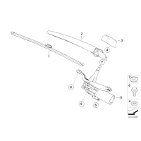 Pióro wycieraczki szyby tył BMW E70 E70N X5 30dX 35iX 35dX 40dX 40iX 50iX M50dX - 61627161029