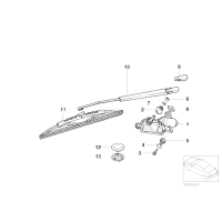 Pióro wycieraczki tylnej E46 Compact - Oryginał BMW - 61627009884