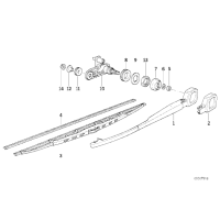 61627074477 Pióro wycieraczki tył E34 E39 X5 - Oryginał BMW - 61627074477 - Części oryginalne BMW Łódź | Sklep internetowy BMW