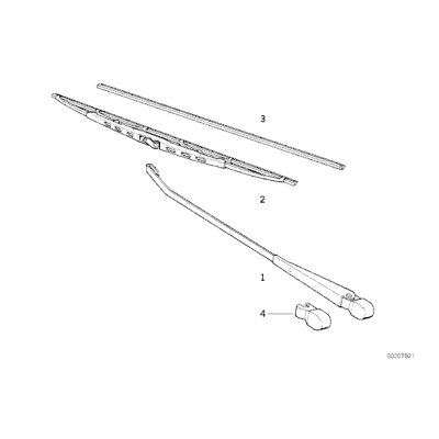 Pióro wycieraczki E30 - Oryginał BMW - 61618353297